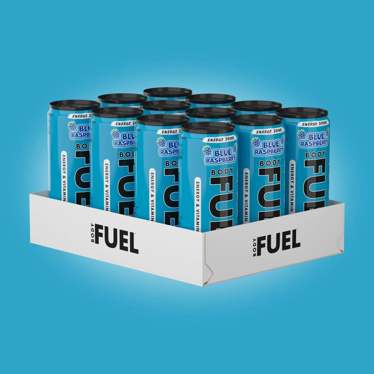 Body Fuel Energy Can 12x330ml Blue Raspberry