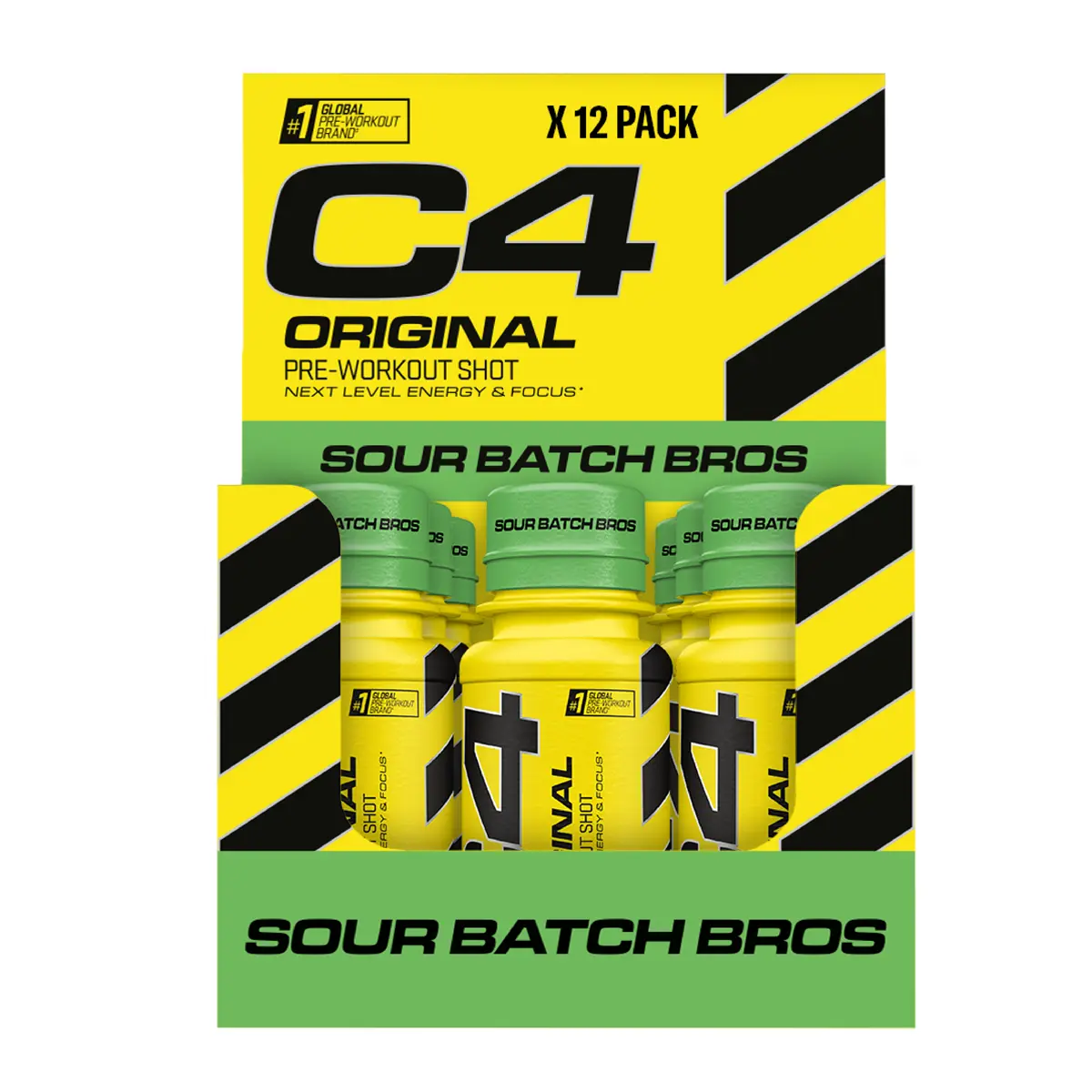 C4 Pre-Workout Shots Sour Batch Bros