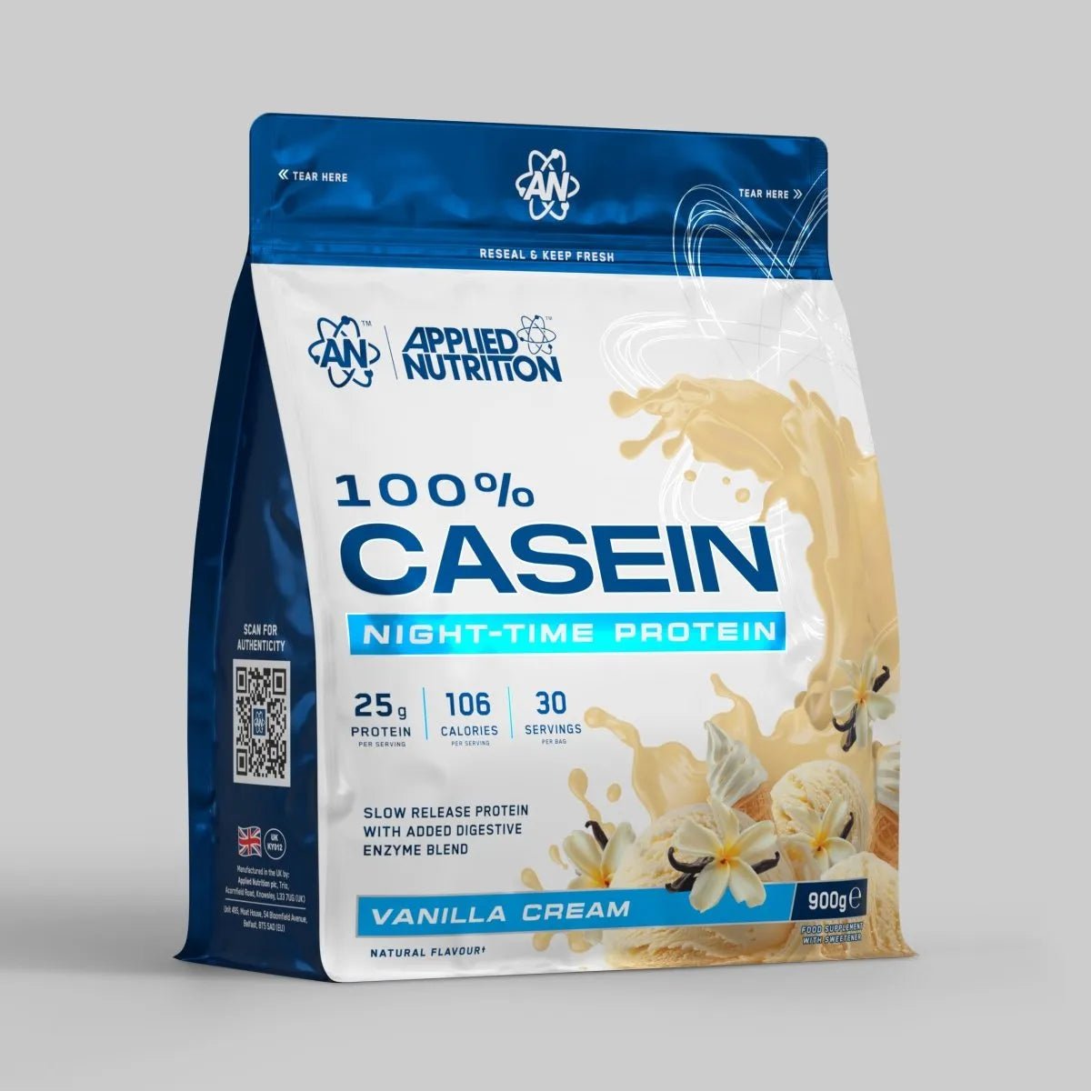 Applied Nutrition Casein 900g Vanilla