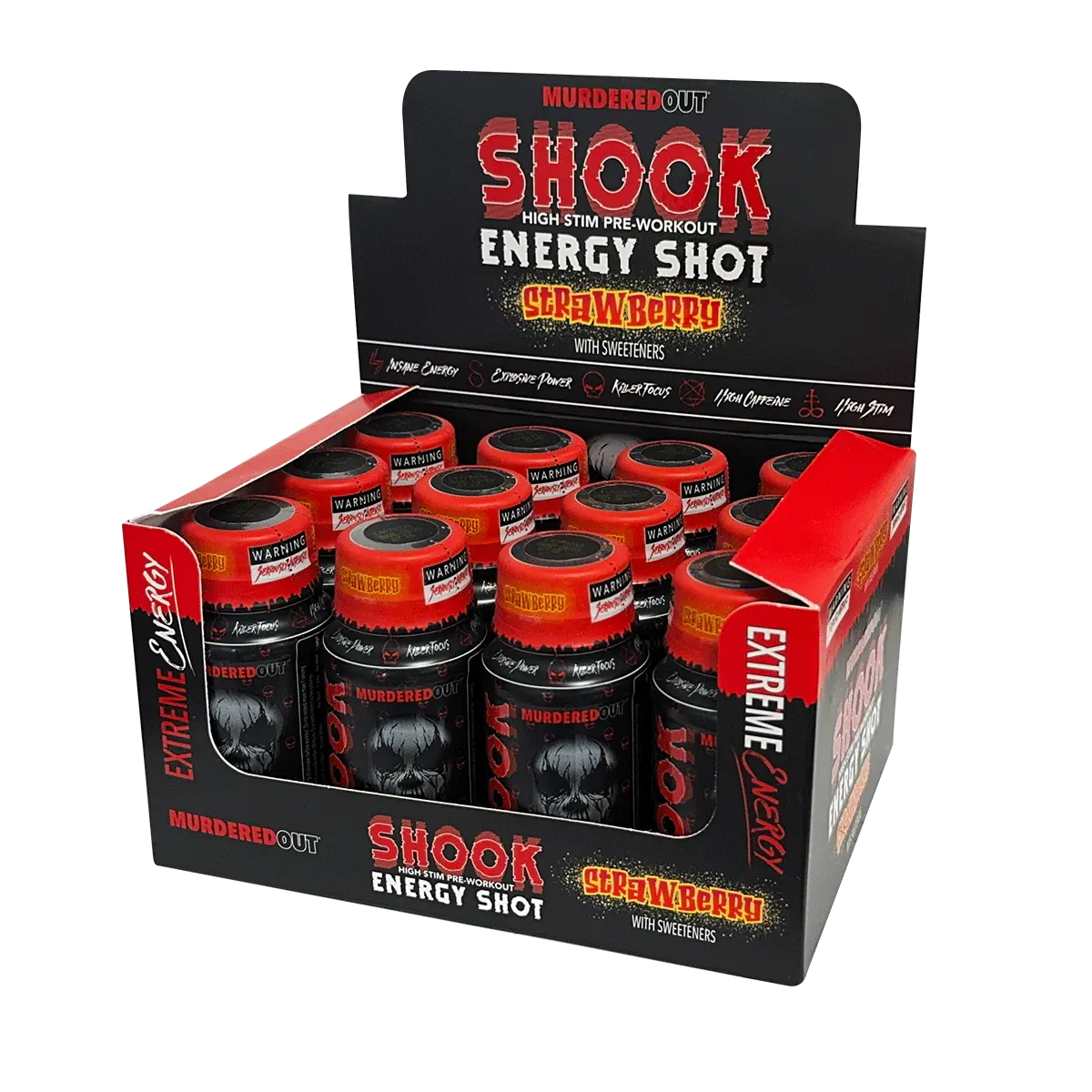 Murdered Out Shook Energy Shot Strawberry