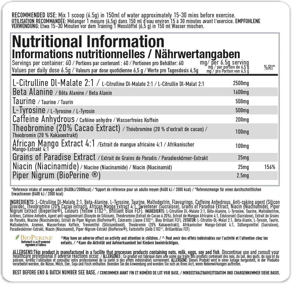 Per4m Energy Pre Workout 390g Gummy Worms