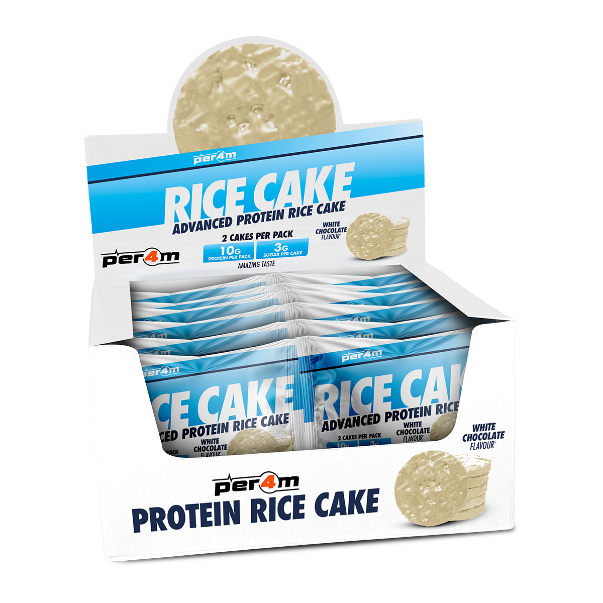 Per4m Rice Cake 12x64g - White Chocolate