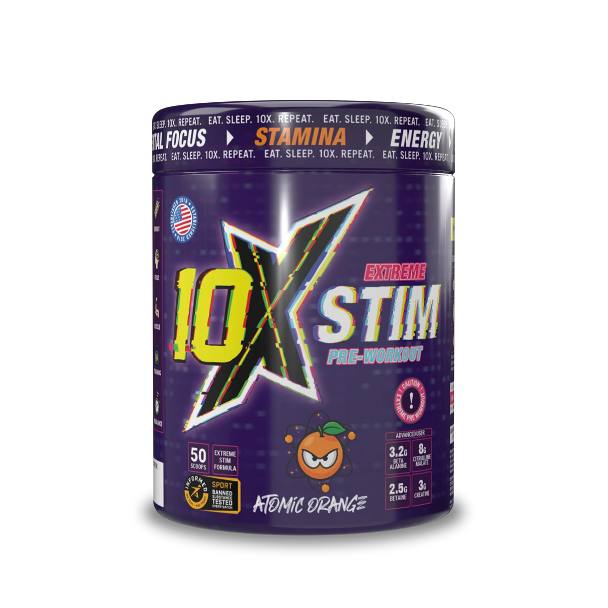10X STIM 600g Atomic Orange