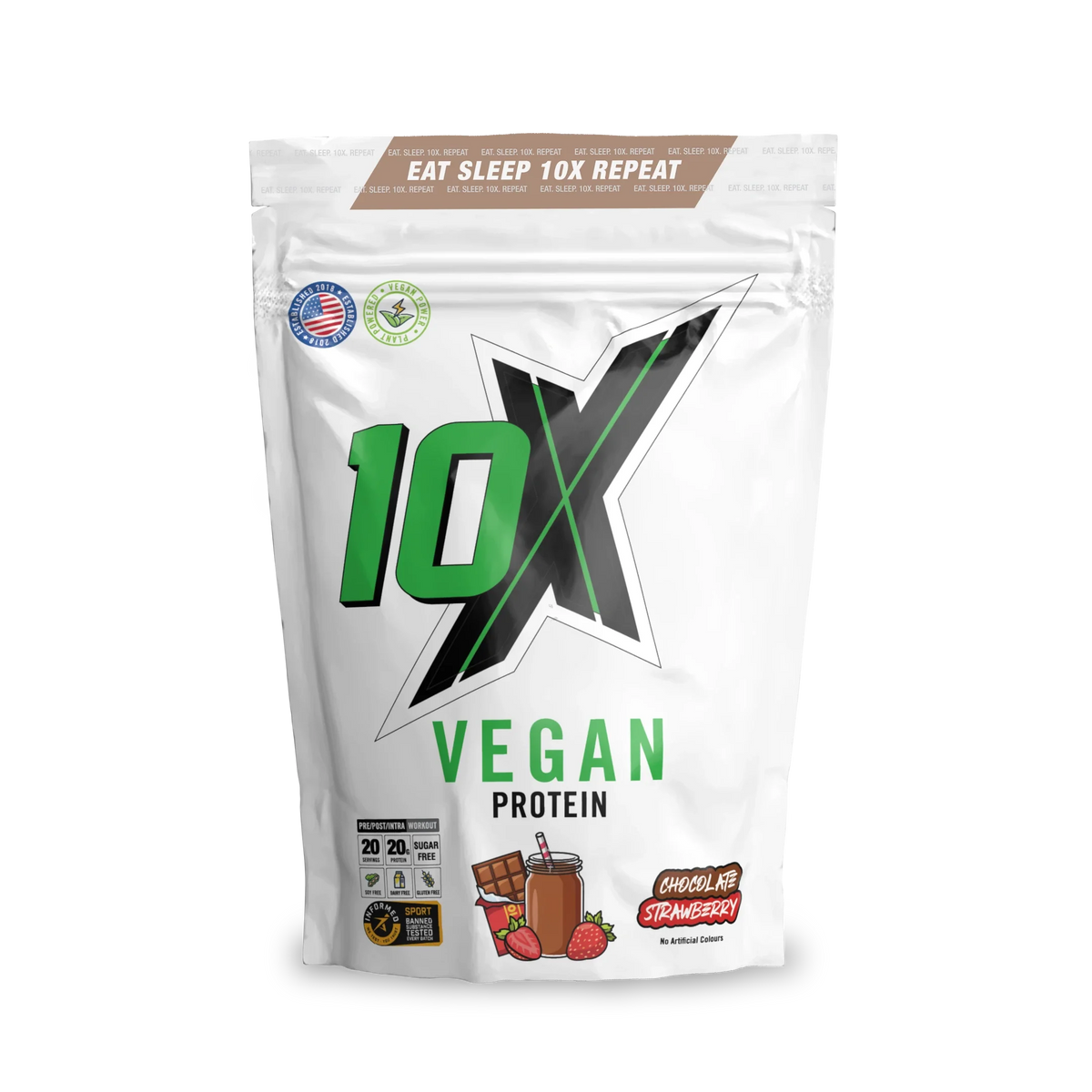 10X Vegan 540g Chocolate Strawberry