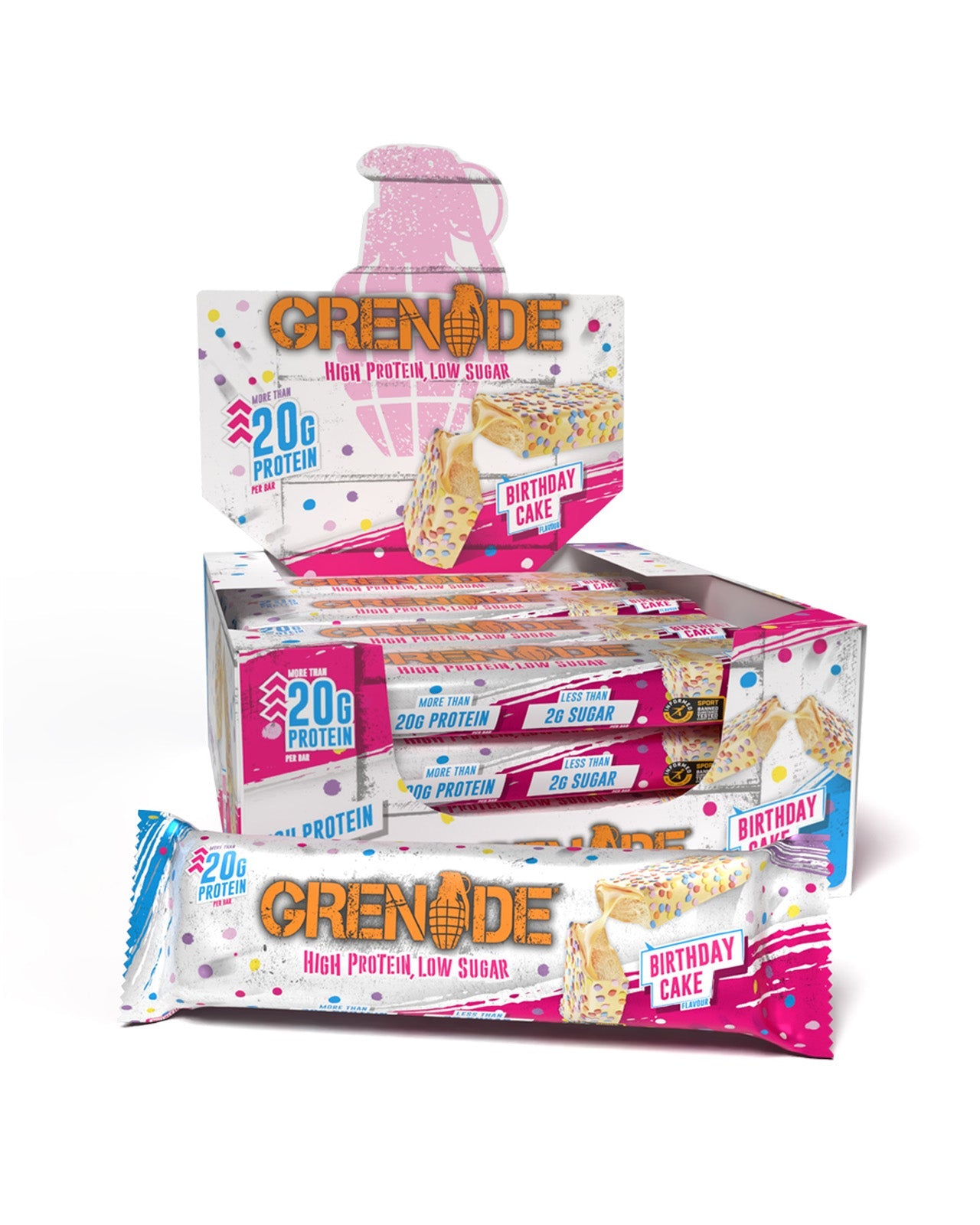 Grenade Protein Bar Birthday Cake
