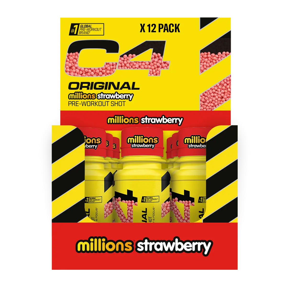 C4 Pre-Workout Shots Millions Strawberry