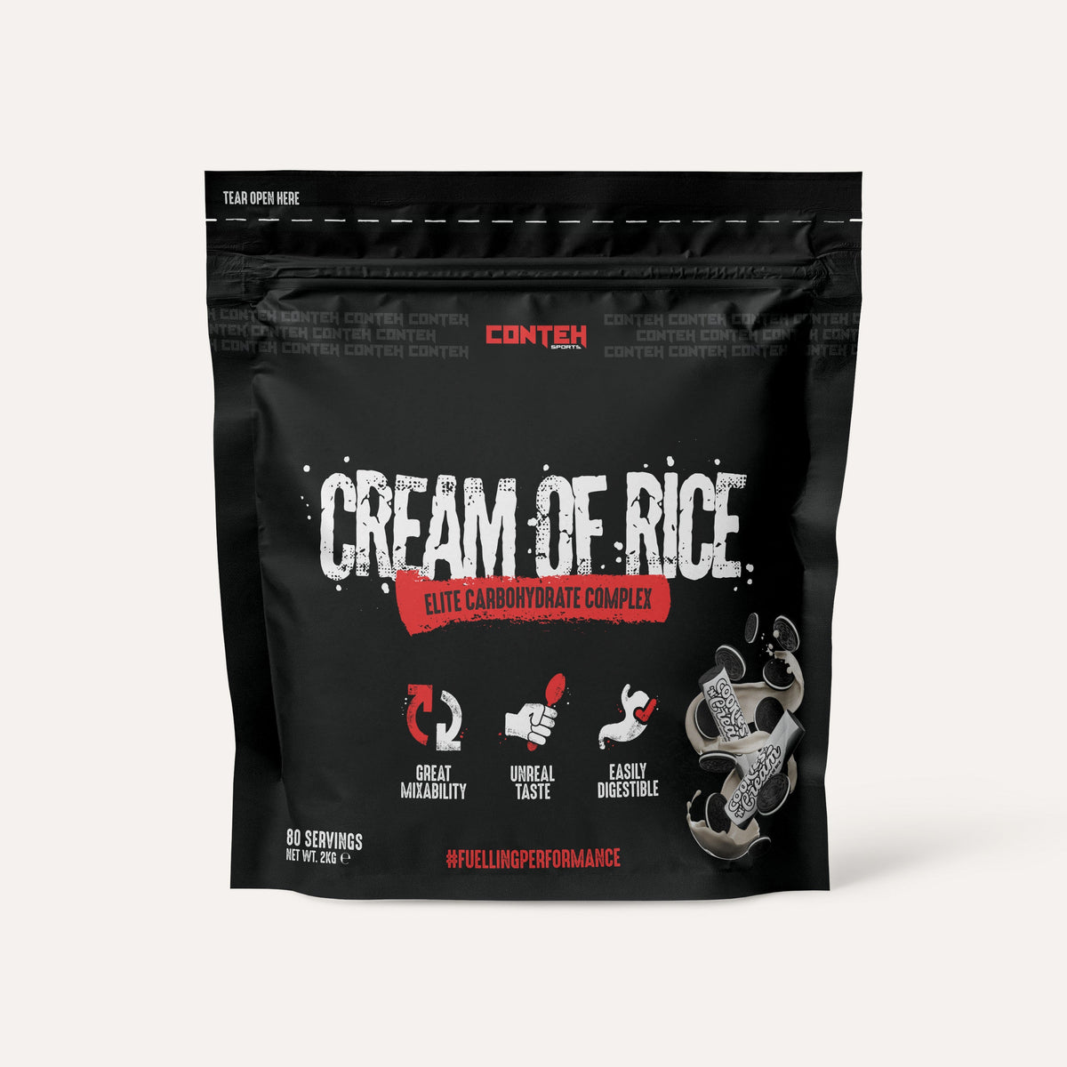 Conteh Sports Cream of Rice Cookies and Cream