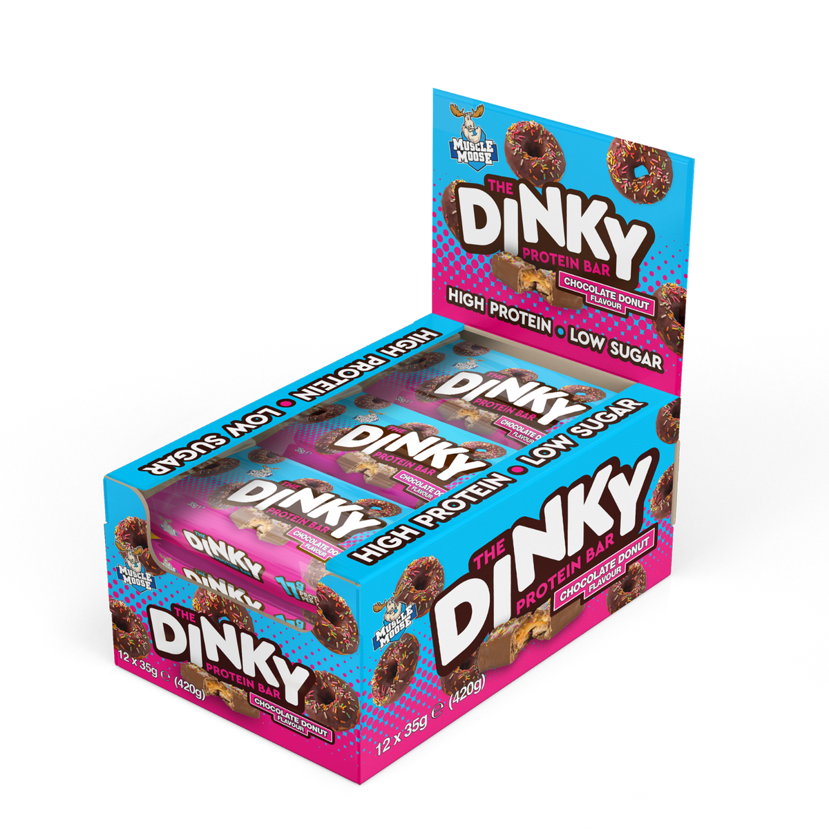Muscle Moose Dinky Protein Bar Chocolate Donut