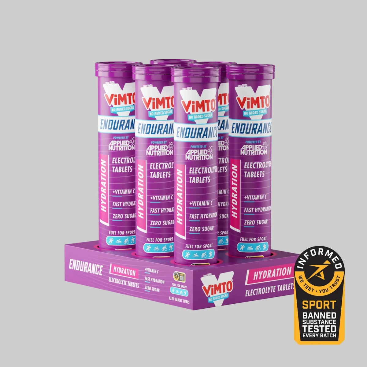 Applied Nutrition Effervescent Electrolyte Tabs Vimto 6x20