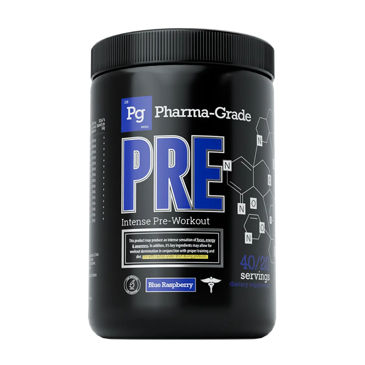 Pharma Grade PRE Blue Raz GRA003