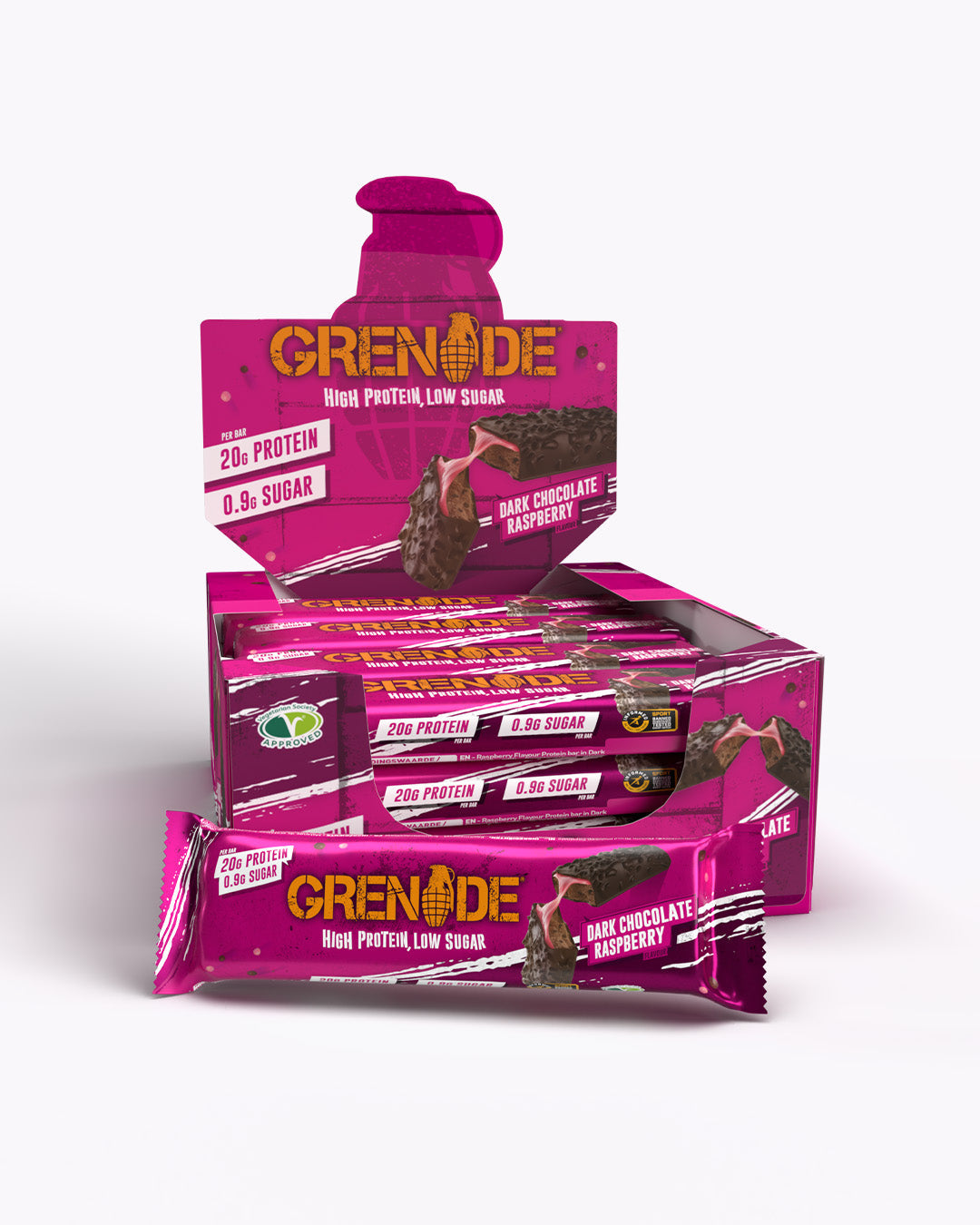 Grenade Protein Bar Dark Chocolate Raspberry