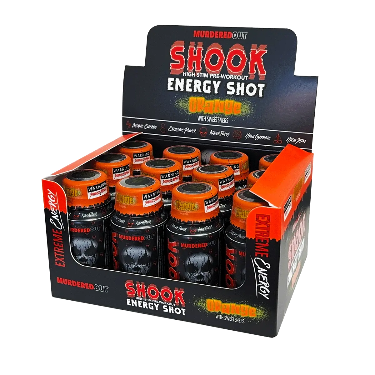 Murdered Out Shook Energy Shot Orange