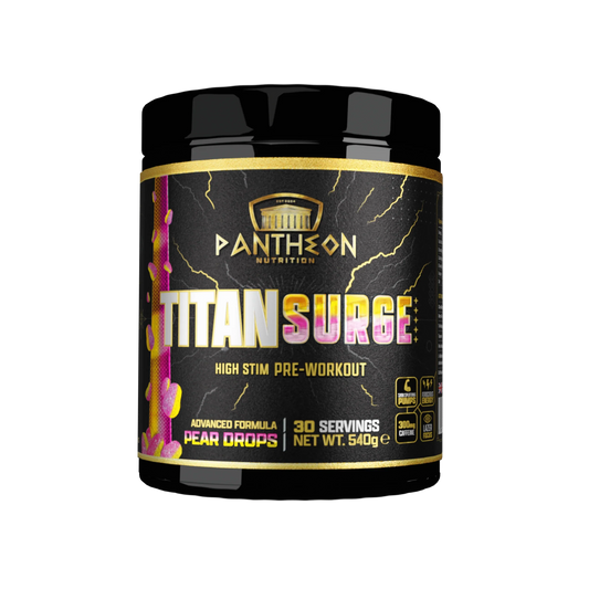 Pantheon Nutrition Titan Surge High Stim Pre-Workout, Pear Drops