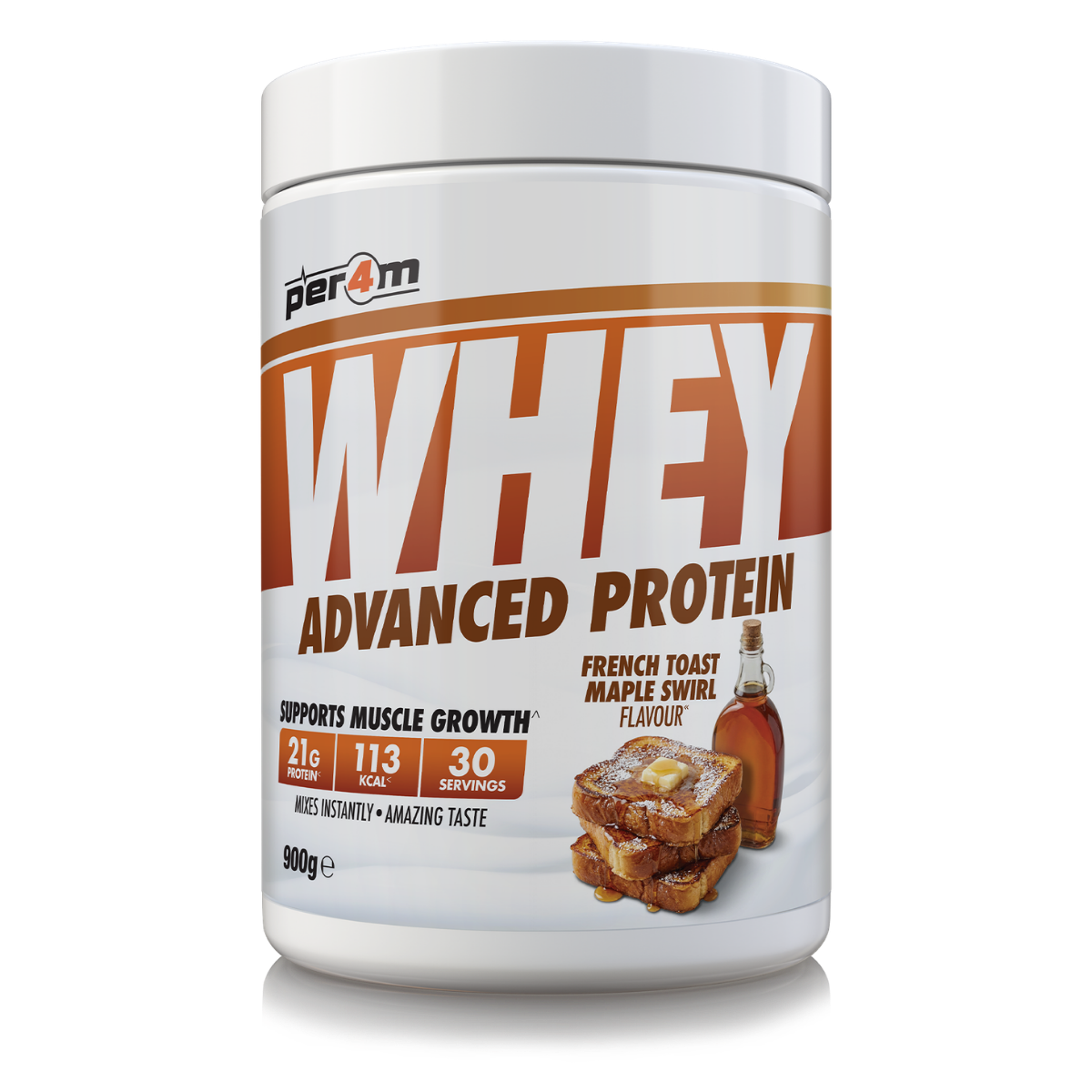 Per4m Advanced Whey Protein 900g - French Toast Maple Swirl