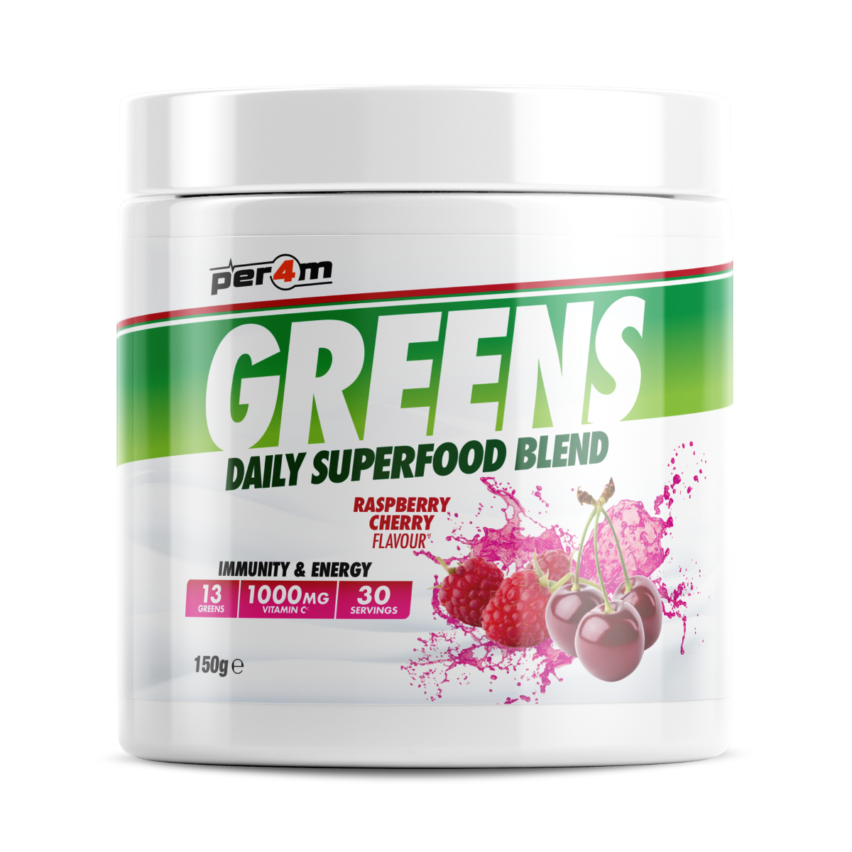 Per4m Greens 144g - Raspberry Cherry
