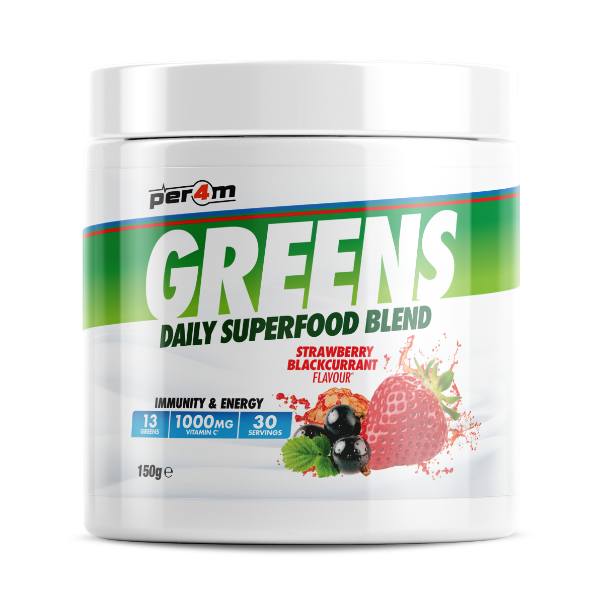 Per4m Greens 144g - Strawberry Blackcurrant