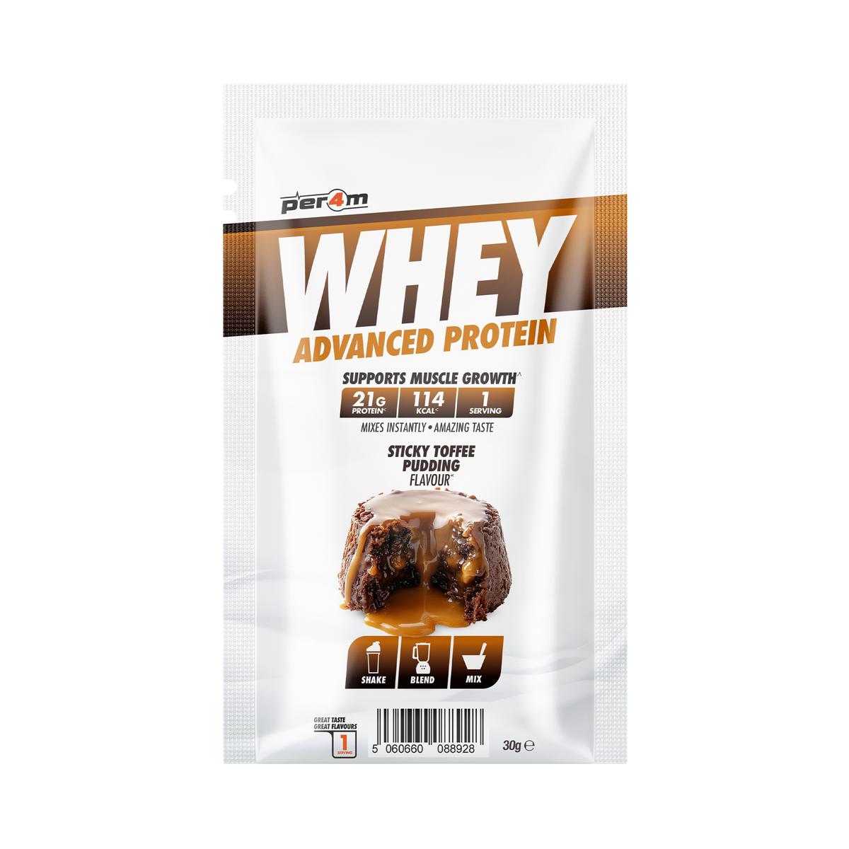 Per4m Advanced Whey sachet Sticky Toffee