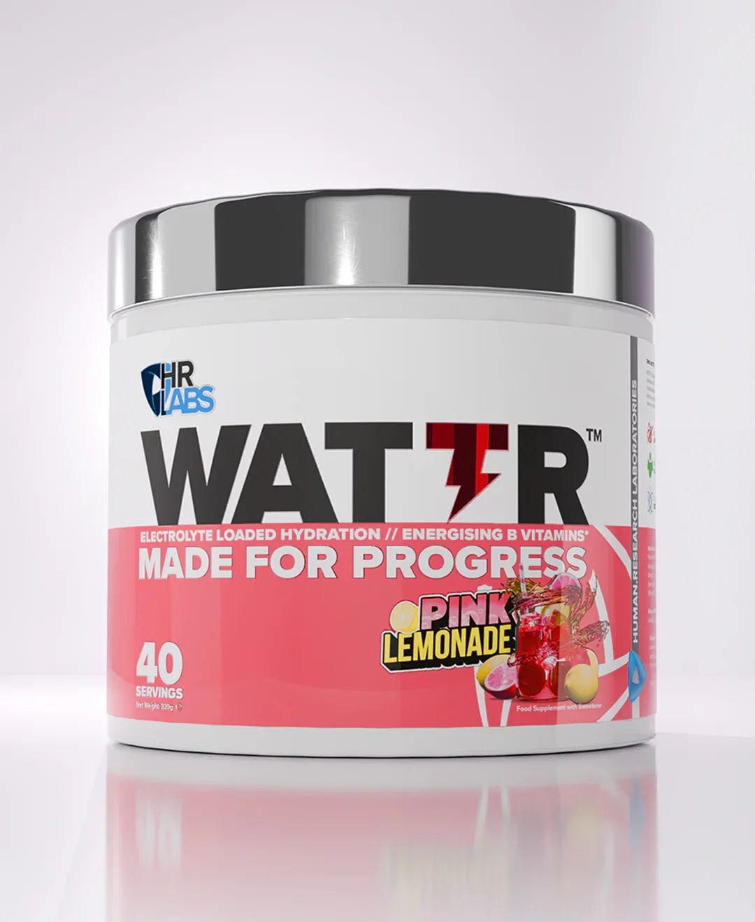HR Labs WATTR 320g Pink Lemonade electrolyte hydration drink