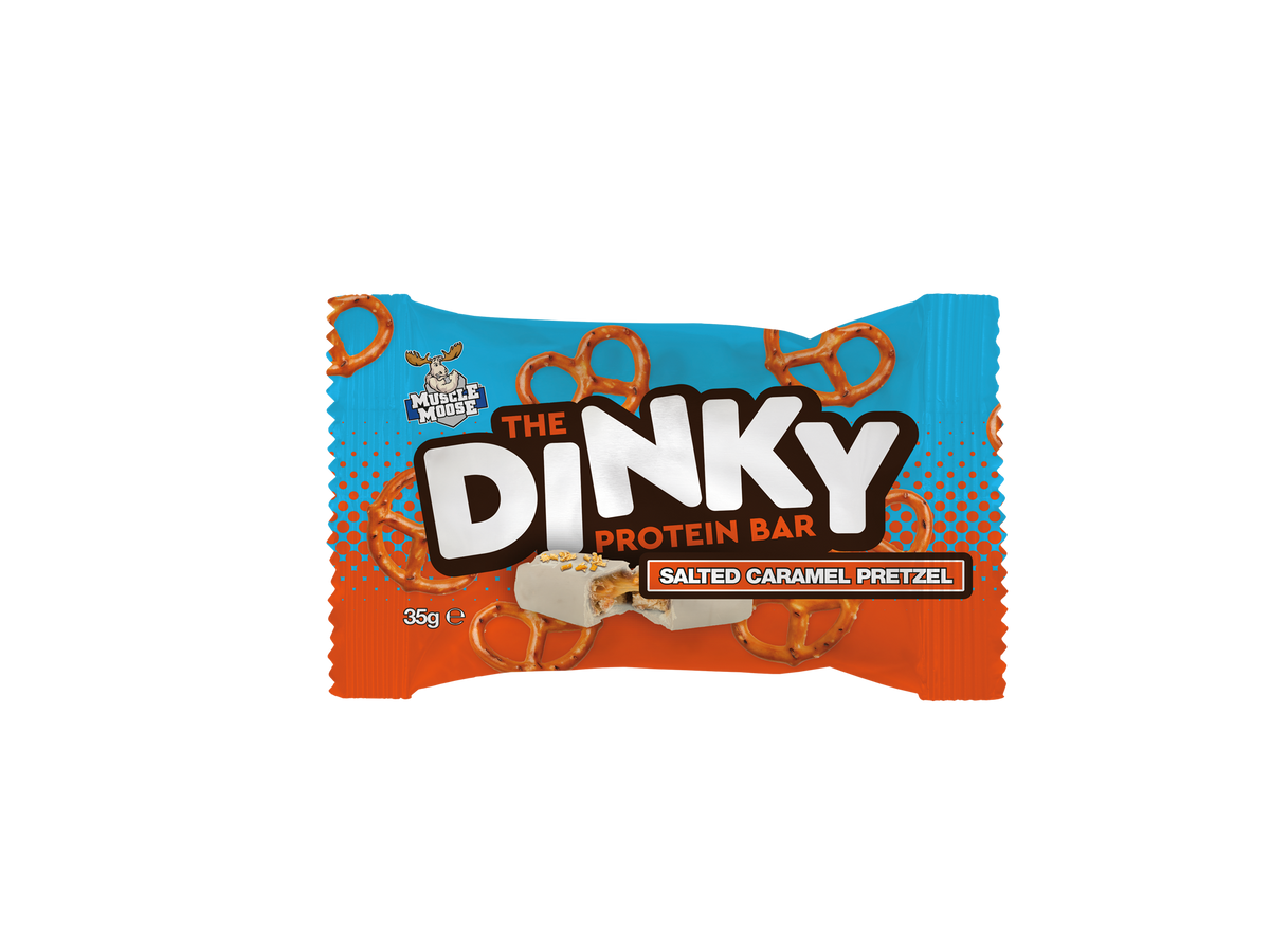 Muscle Moose Dinky Protein Bar Salted Caramel Pretzel