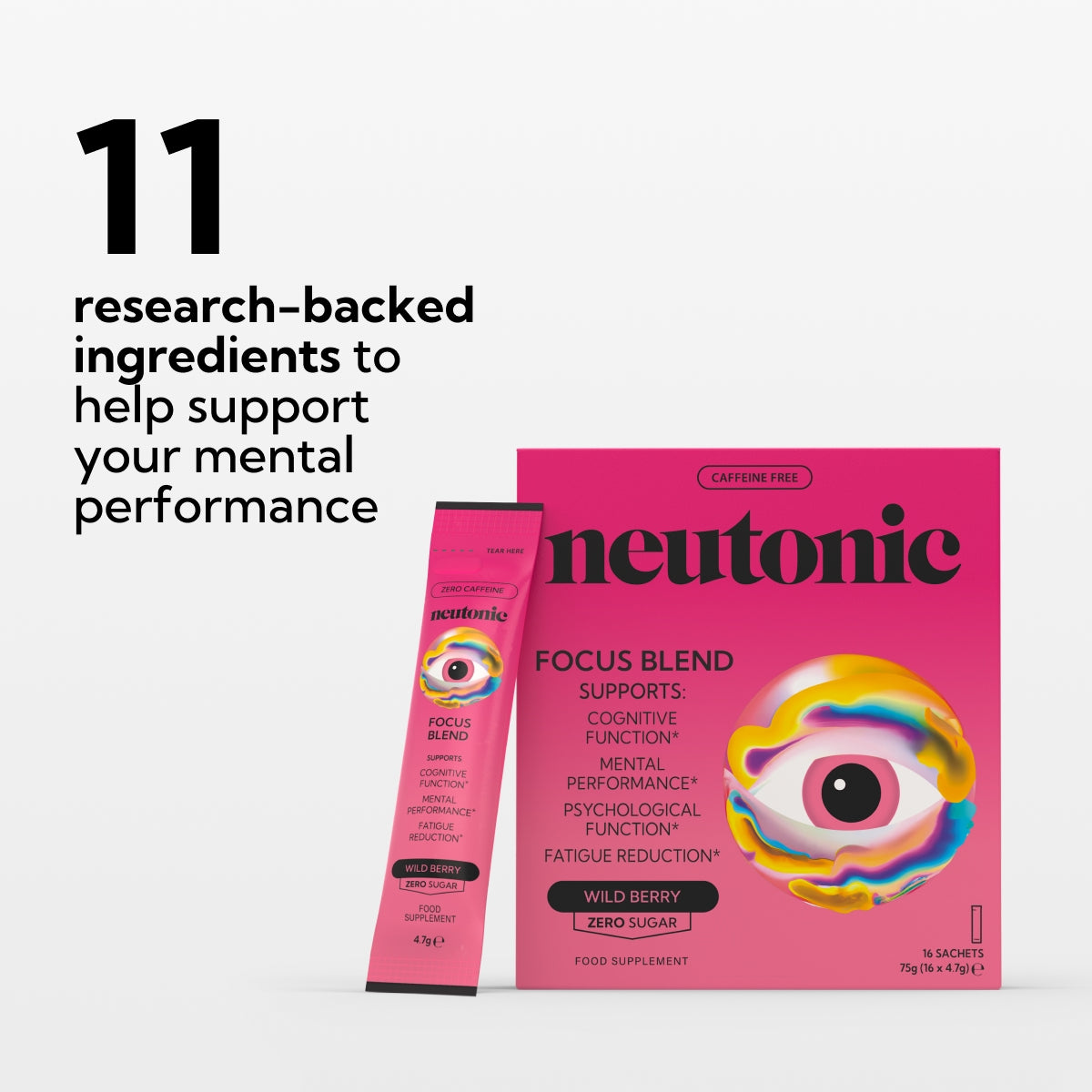 Neutonic Focus Blend Wild Berry 16 sachets