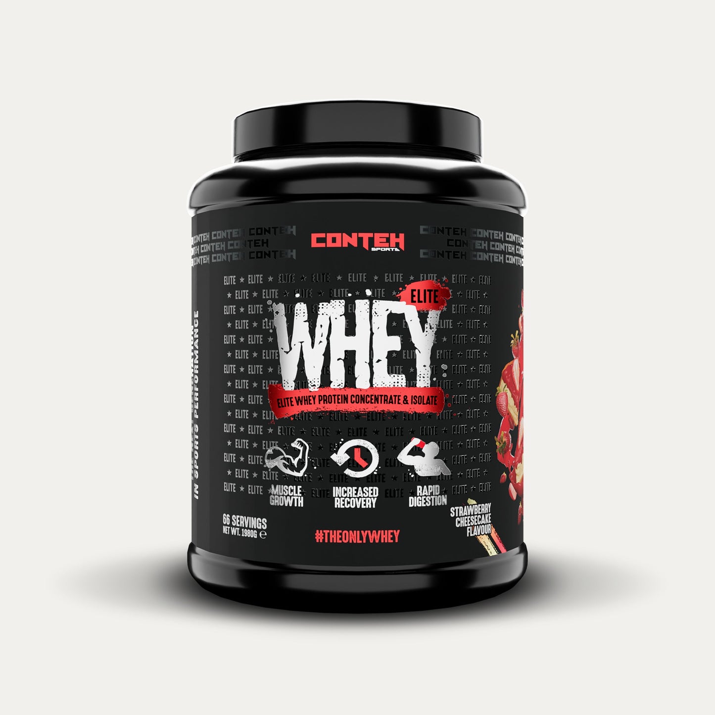 Conteh Sports Whey Elite Strawberry Cheesecake