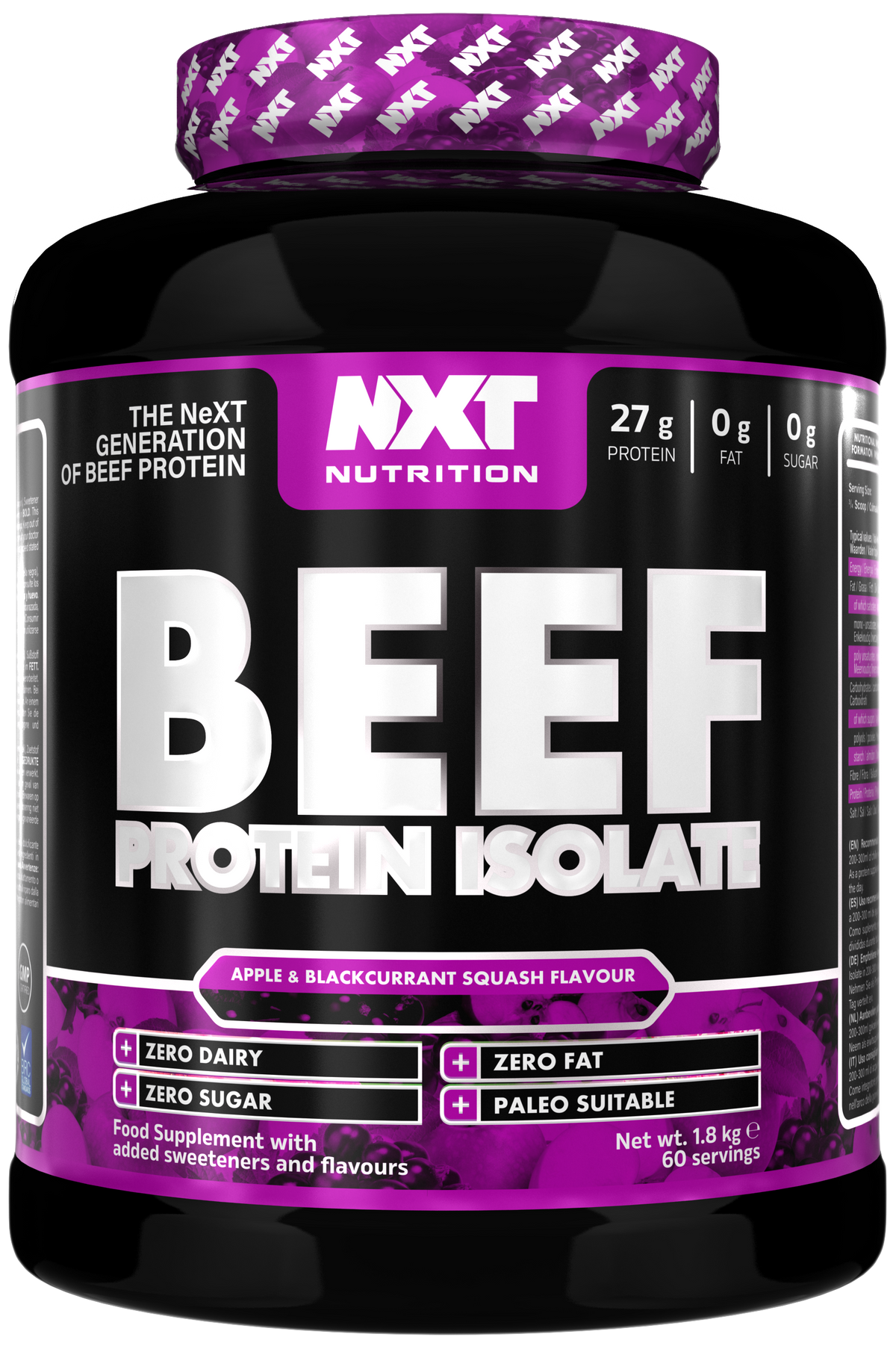 NXT Nutrition Beef Protein Isolate 1.8kg