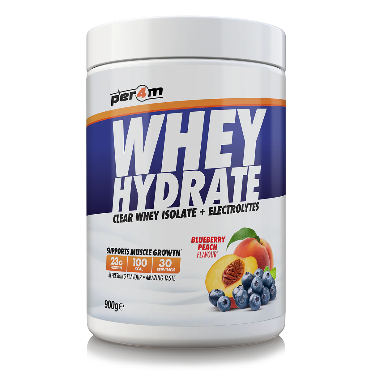 Per4m Whey Hydrate 900g Blueberry Peach