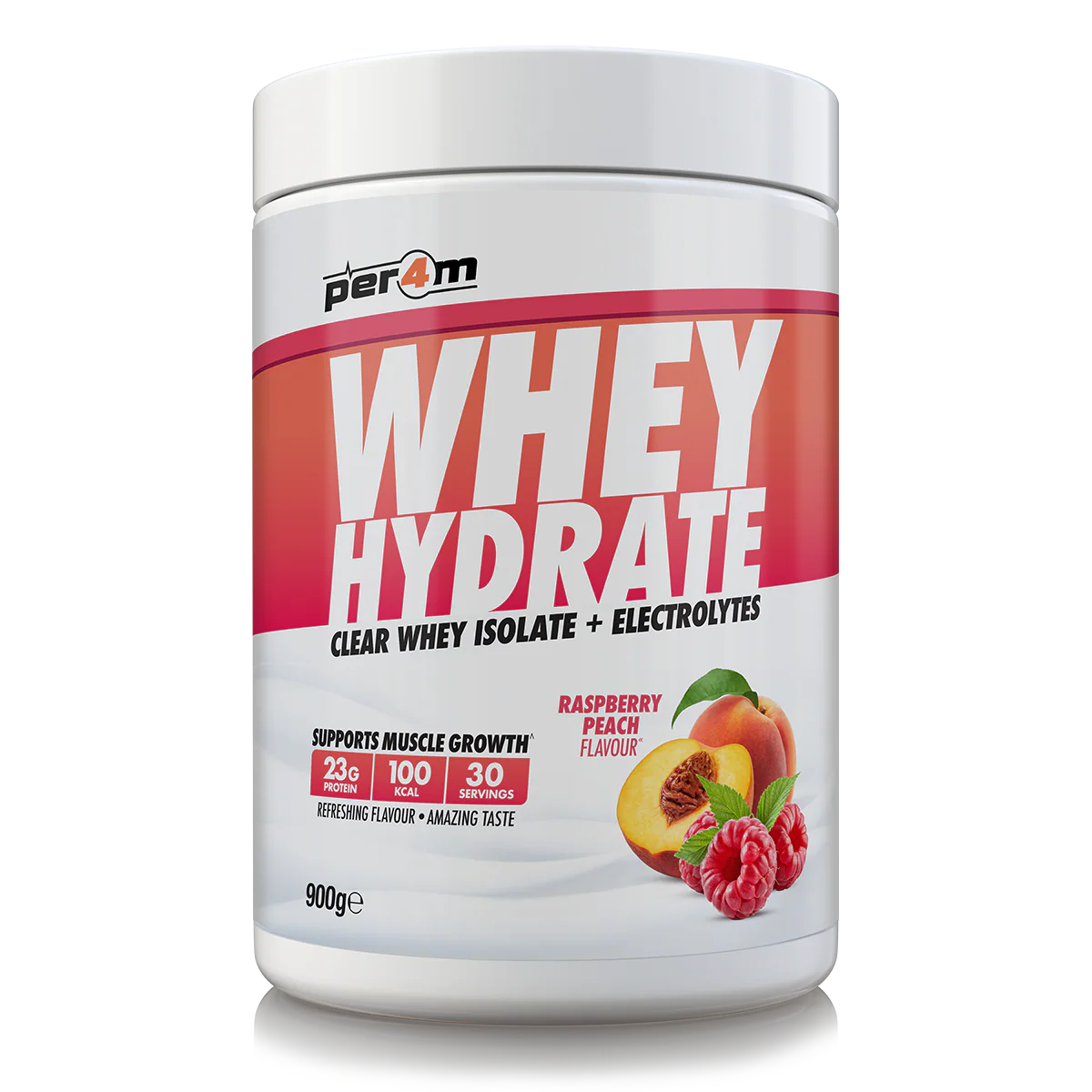 Per4m Whey Hydrate 900g Raspberry Peach