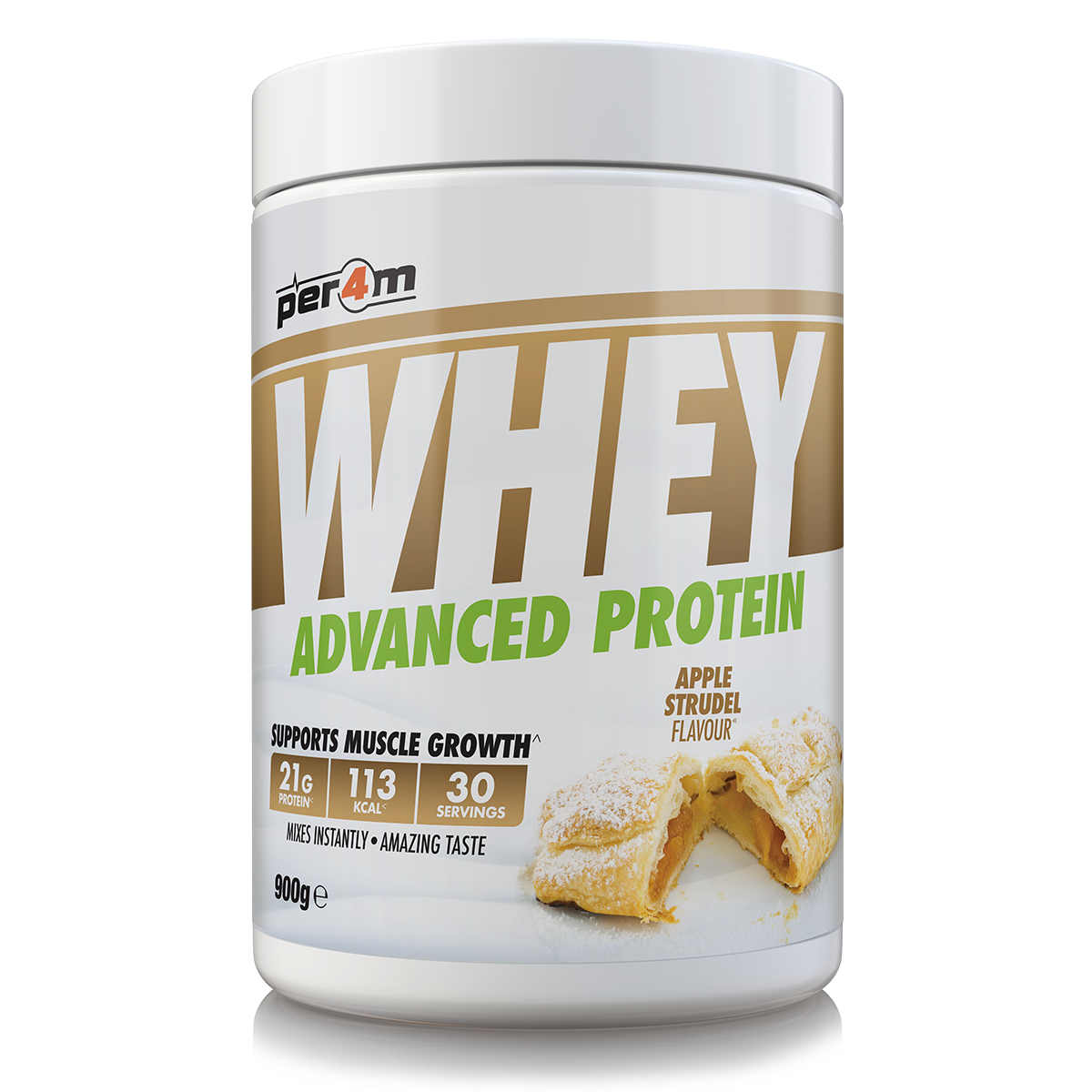 Per4m Advanced Whey Protein 900g - Apple Strudel