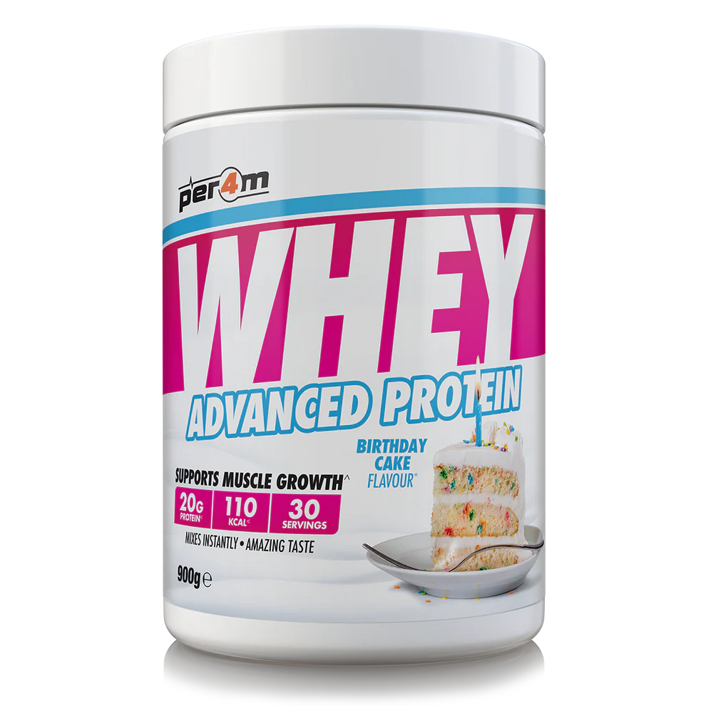 Per4m Advanced Whey Protein 900g Birthday Cake