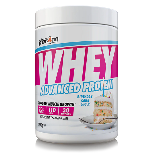 Per4m Advanced Whey Protein 900g Birthday Cake