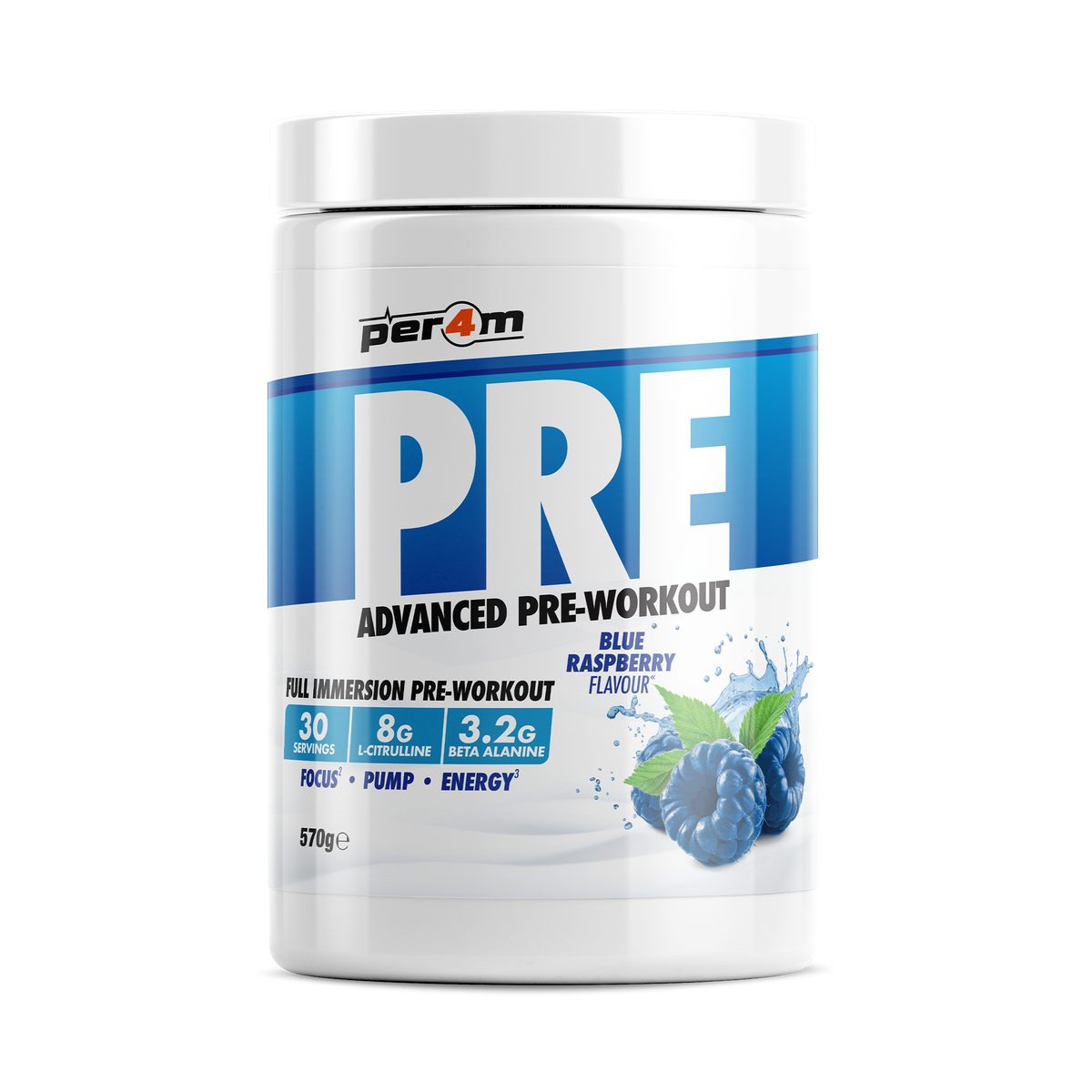 Per4m Pre 570g - Blue Raspberry