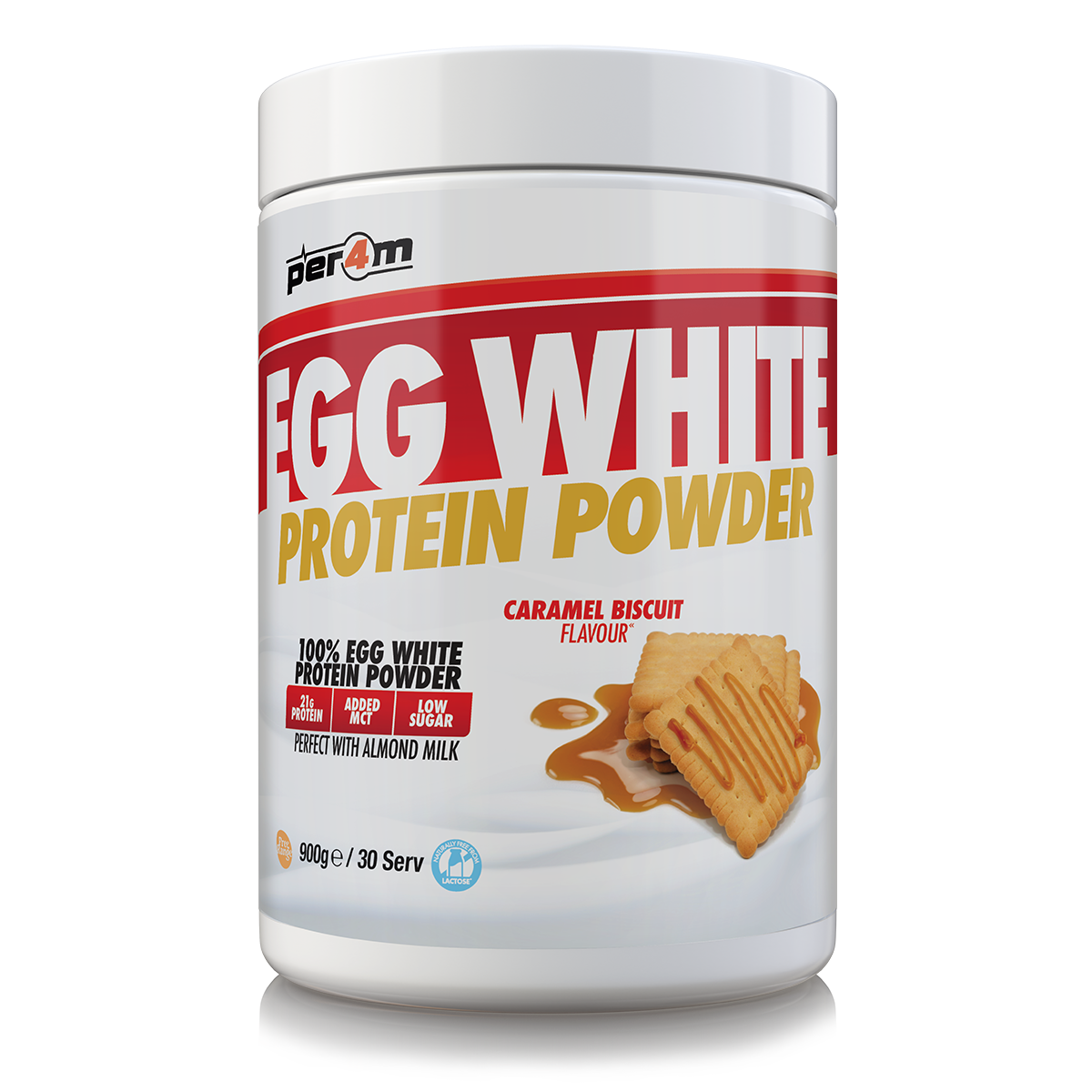 Per4m Egg Protein 900g - Caramel Biscuit