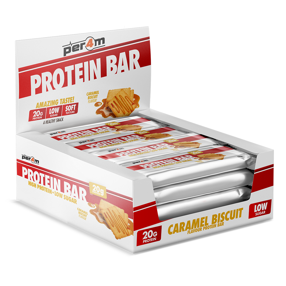 Per4m Protein Bar 12x62g - Caramel Biscuit