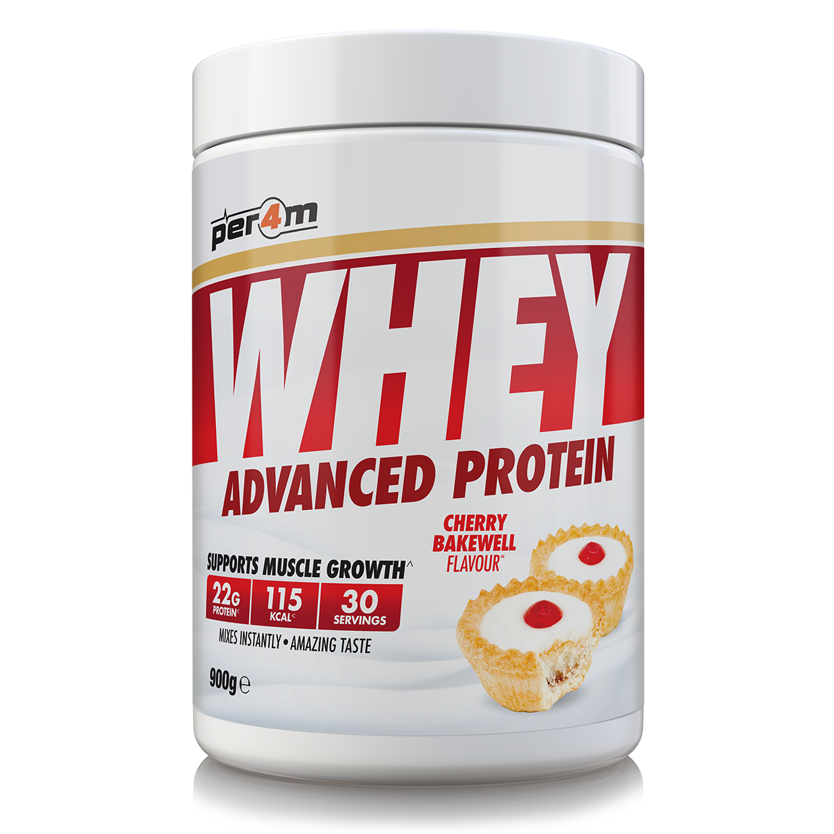 Per4m Advanced Whey Protein 900g - Cherry Bakewell