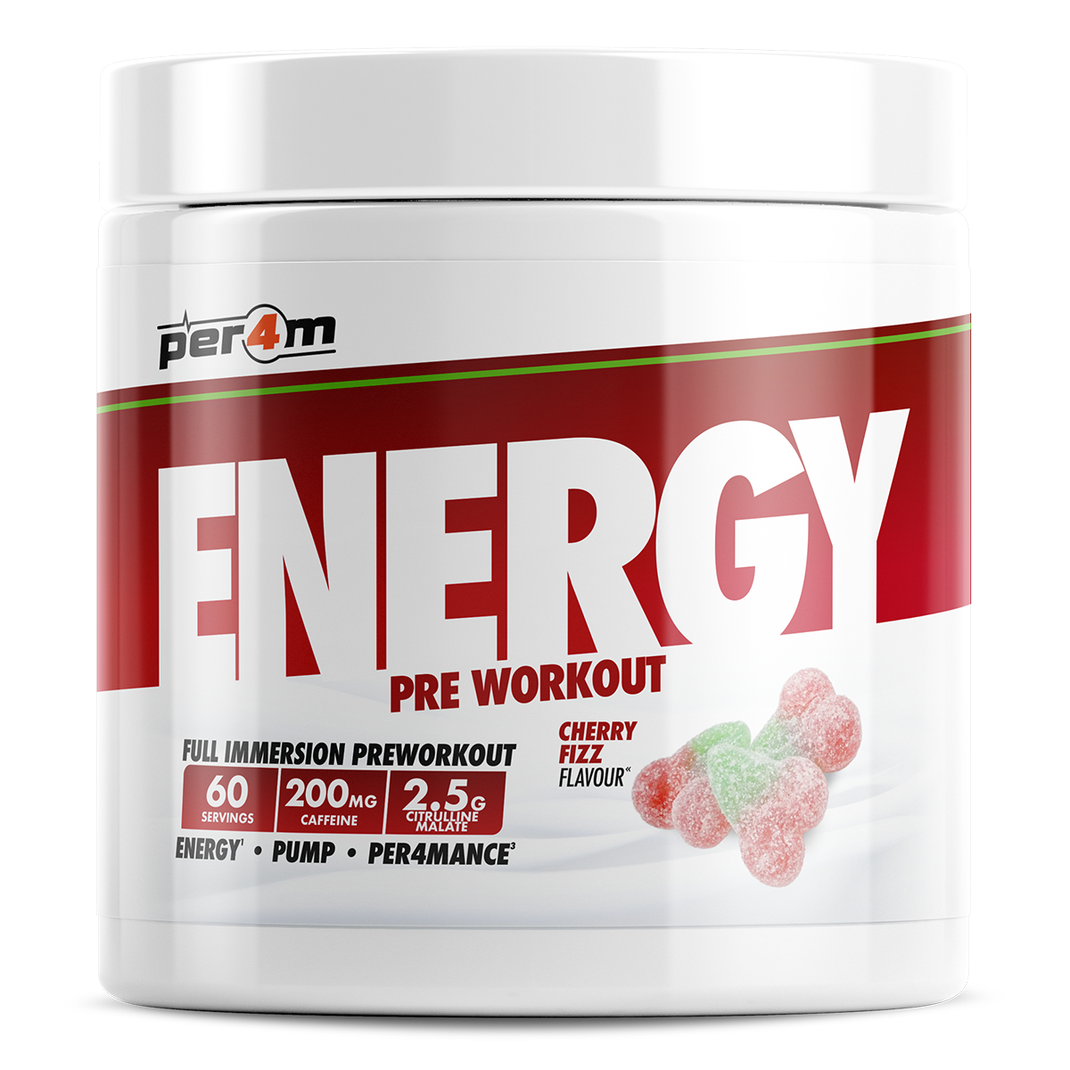 Per4m Energy Pre Workout 390g - Cherry Fizz
