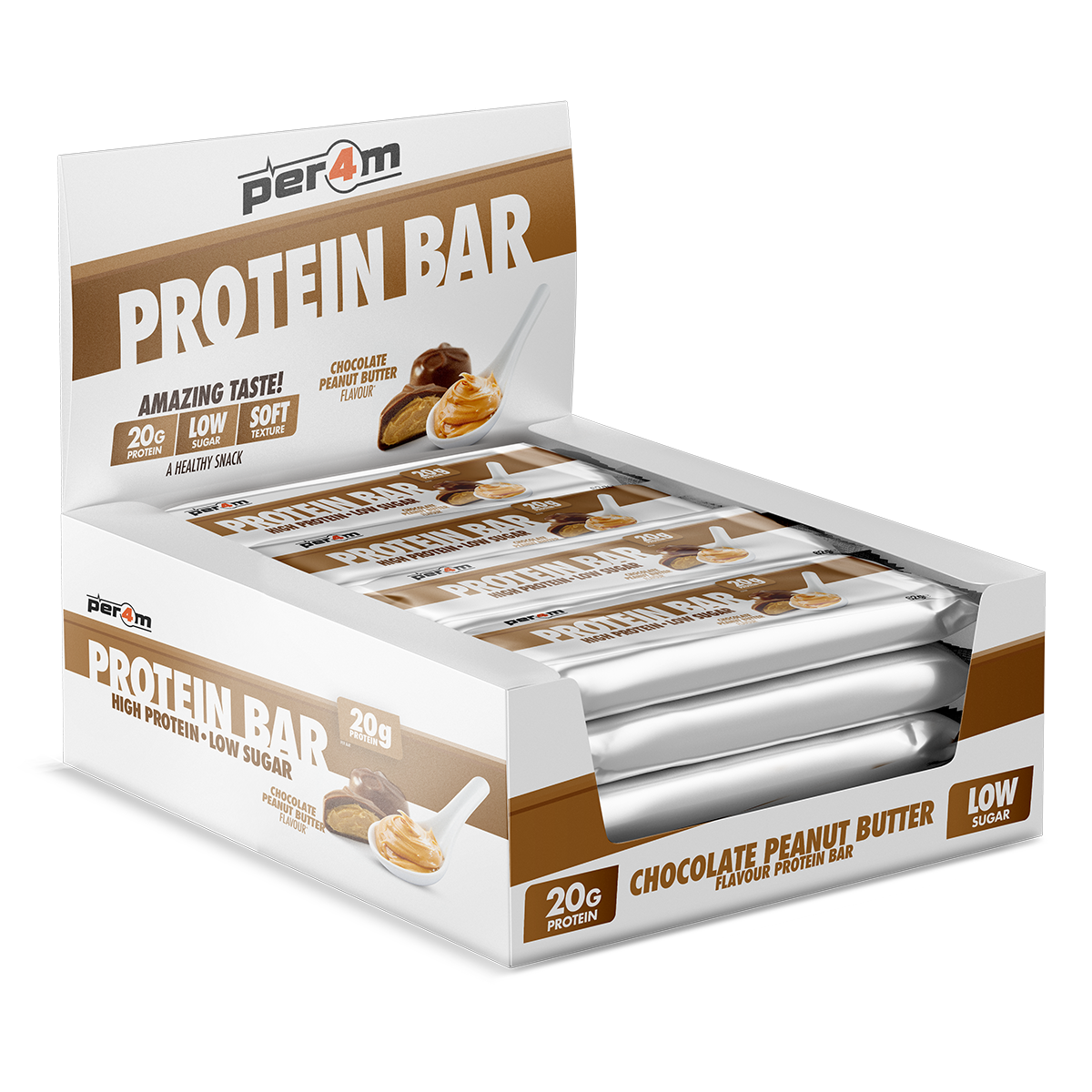 Per4m Protein Bar 12x62g - Chocolate Peanut Butter