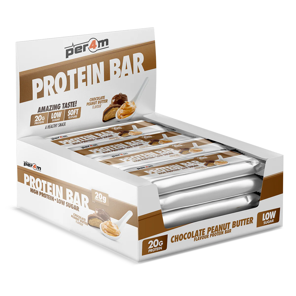 Per4m Protein Bar  12x62g Chocolate Peanut Butter