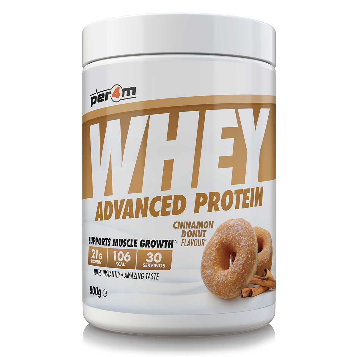 Per4m Advanced Whey Protein 900g - Cinnamon Donut