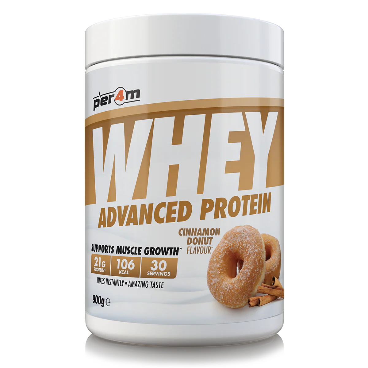 Per4m Advanced Whey Protein 900g Cinnamon Donut