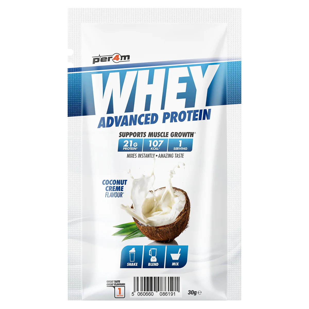 Per4m Advanced Whey Protein Sachet 30g Coconut Creme