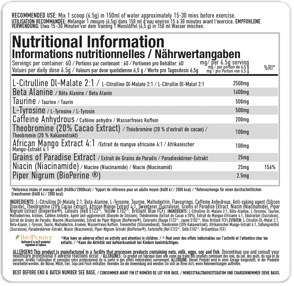 Per4m Energy Pre Workout 390g Cola Bottle