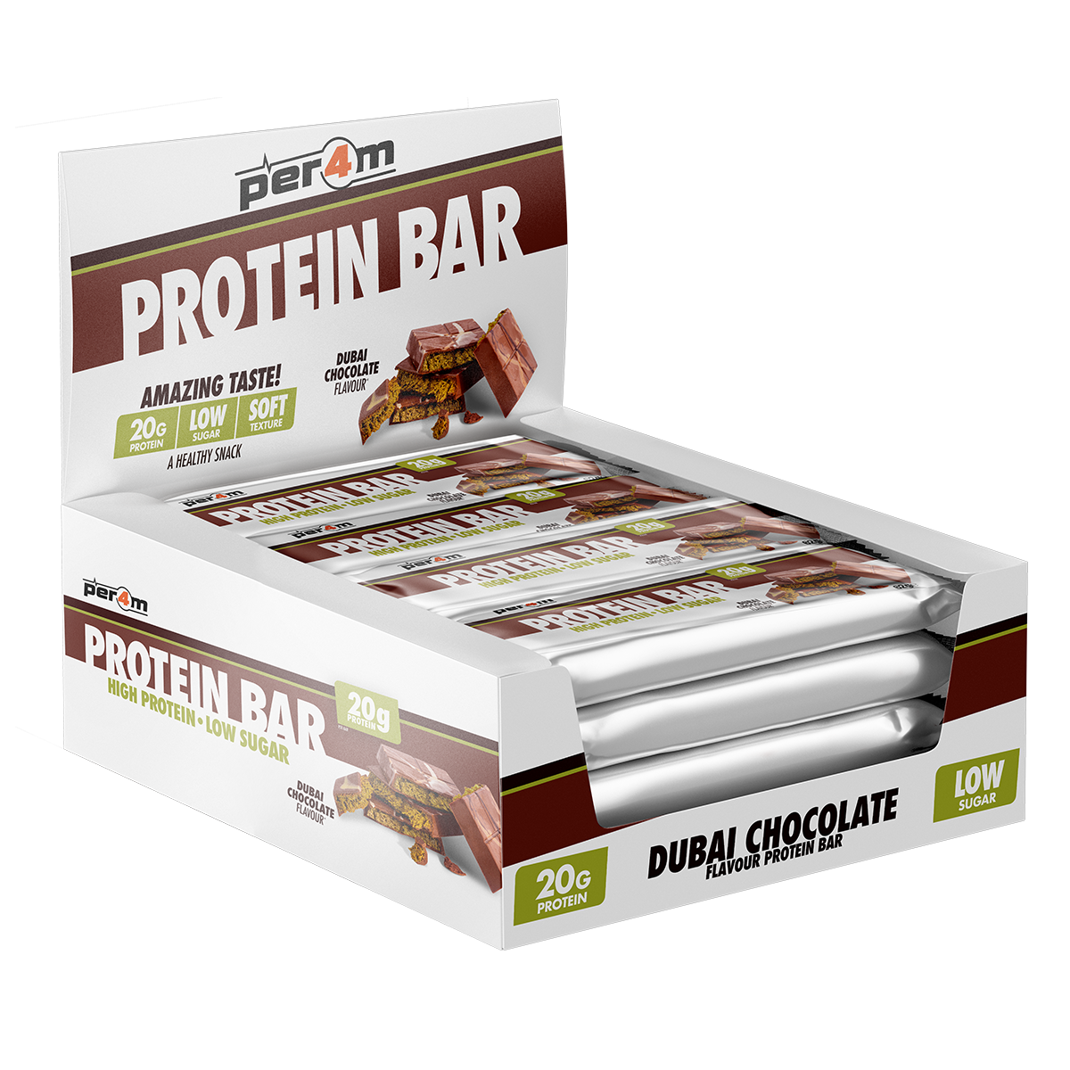 Per4m Protein Bar 12x62g - Dubai Chocolate