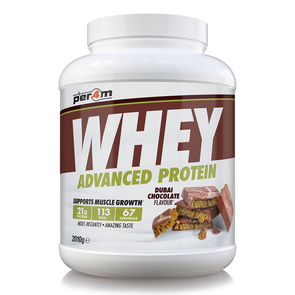 Per4m Advanced Whey Protein 2.01kg - Dubai Chocolate