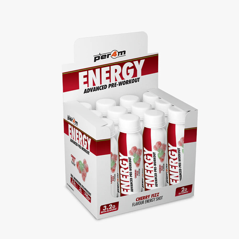 Per4m Energy Pre Workout Shot 12x100ml Cherry Fizz