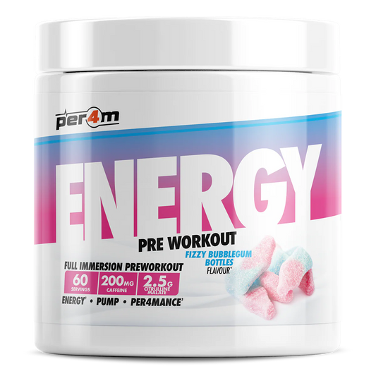 Per4m Energy Pre Workout 390g Fizzy Bubblegum Bottles