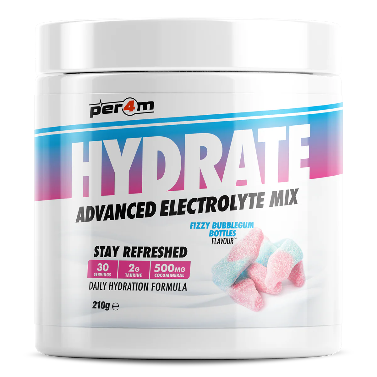 Per4m Hydration 210g Fizzy Bubblegum Bottles