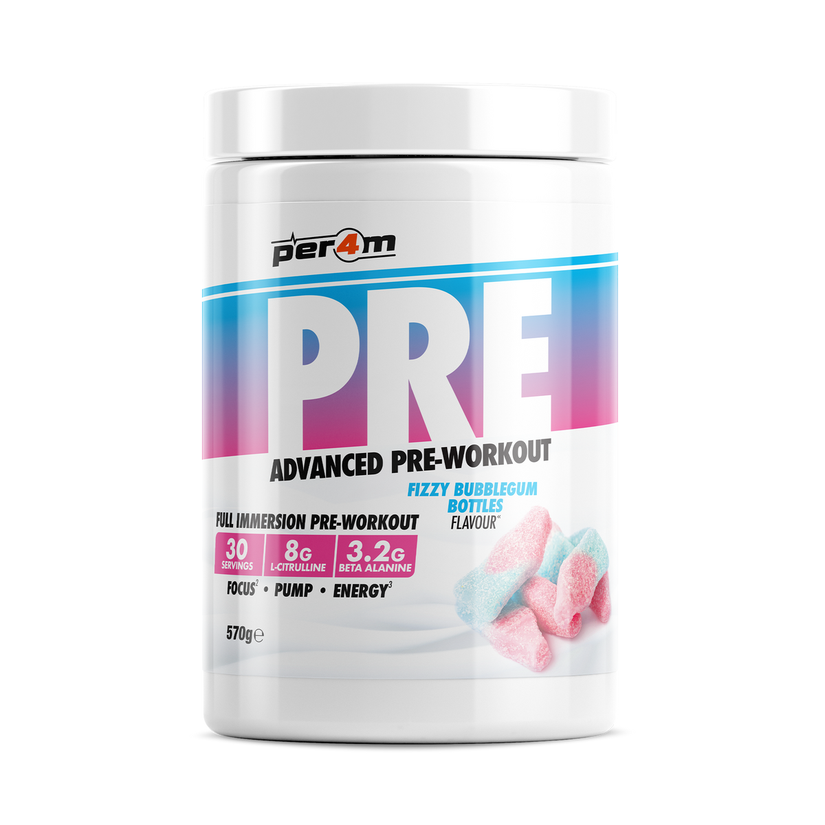 Per4m Pre 570g - Fizzy Bubblegum Bottles
