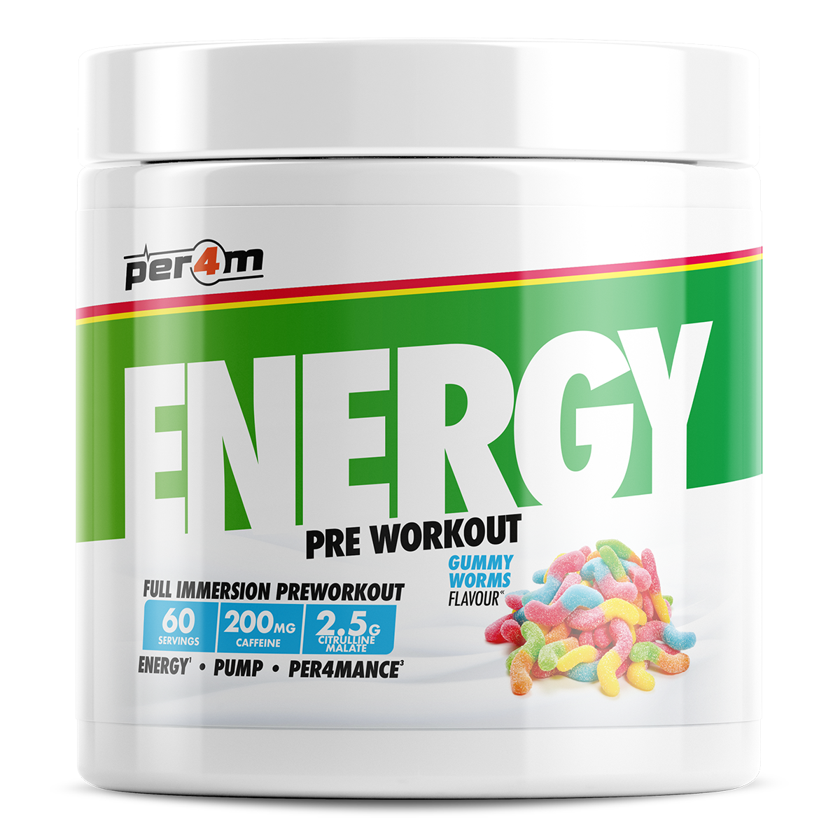 Per4m Energy Pre Workout 390g - Gummy Worms
