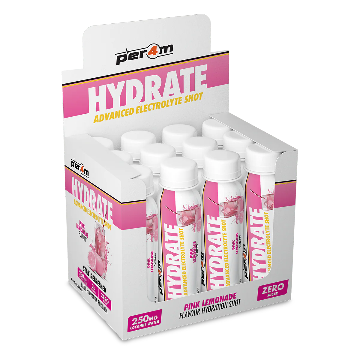 Per4m Hydrate Advanced Electrolyte Shot 12x100ml Pink Lemonade